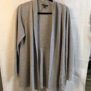 Eileen Fisher light grey open cardigan Sz L
